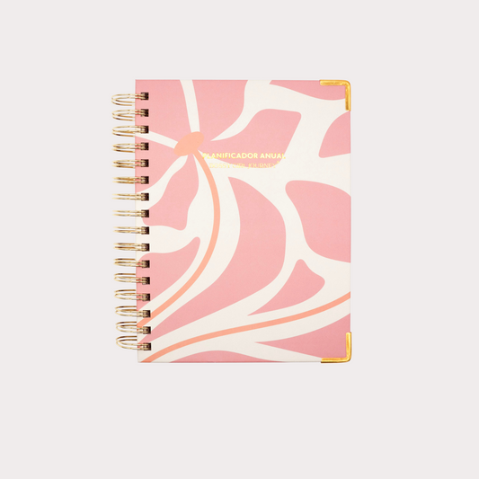 Panificador Anual Semana Vista - Rose Print A5