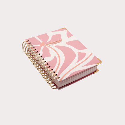 Panificador Anual Semana Vista - Rose Print A5
